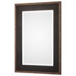 Bowery Hill Contemporary Decorative Mirror in Rustic Black