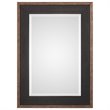 Bowery Hill Contemporary Decorative Mirror in Rustic Black