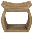 Bowery Hill Reclaimed Elm Wood Natural Foot Stool Rectangular 17