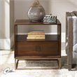Bowery Hill Contemporary 1 Drawer End Table in Walnut