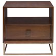 Bowery Hill Contemporary 1 Drawer End Table in Walnut