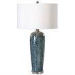 Bowery Hill Contemporary Table Lamp in Blue and White
