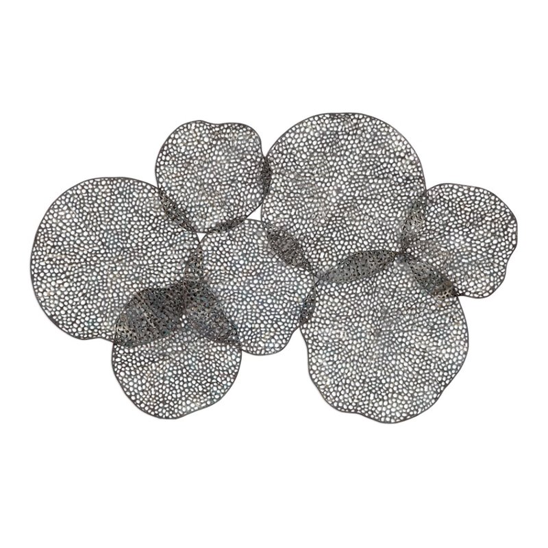 Bowery Hill Contemporary Metal Leaf Wall Art in Rich Bronze