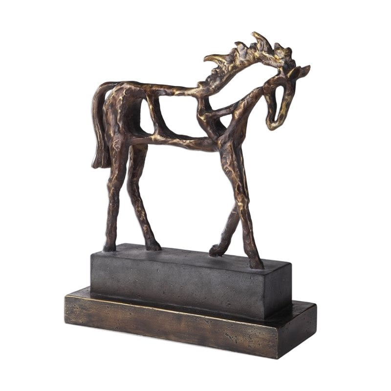 Bowery Hill Contemporary Horse Sculpture in Antique Bronze