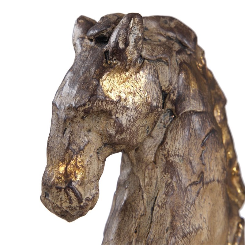 Bowery Hill Contemporary Horse Sculpture in Aged Silver
