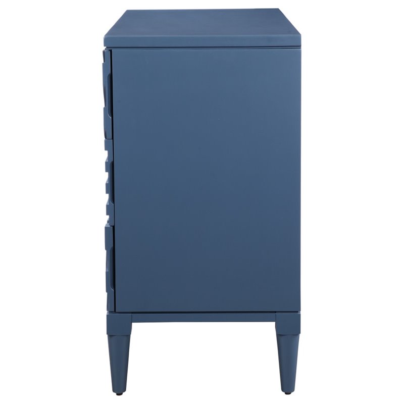 Bowery Hill Contemporary Drawer Chest in Deep Sea Blue