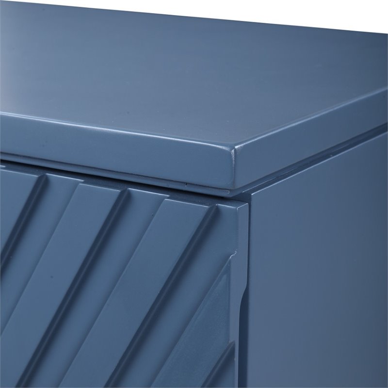 Bowery Hill Contemporary Drawer Chest in Deep Sea Blue