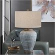 Bowery Hill Contemporary Light Table Lamp in Aqua Blue