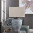 Bowery Hill Contemporary Light Table Lamp in Aqua Blue