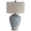 Bowery Hill Contemporary Light Table Lamp in Aqua Blue