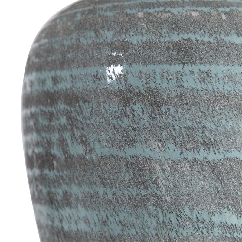 Bowery Hill Contemporary Light Table Lamp in Aqua Blue