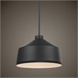 Bowery Hill Contemporary 1 Light Pendant in Matte Black