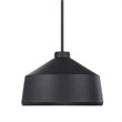 Bowery Hill Contemporary 1 Light Pendant in Matte Black