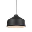 Bowery Hill Contemporary 1 Light Pendant in Matte Black