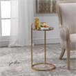 Bowery Hill Contemporary Accent Table in Gold Leaf