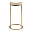 Bowery Hill Contemporary Accent Table in Gold Leaf