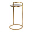 Bowery Hill Contemporary Accent Table in Gold Leaf