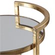 Bowery Hill Contemporary Accent Table in Gold Leaf