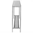 Bowery Hill Metal and Glass Antique Silver Console Table Rectangular 60