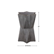 Bowery Hill Transitional MDF Wood/PU Accent Table in Gray/Gold