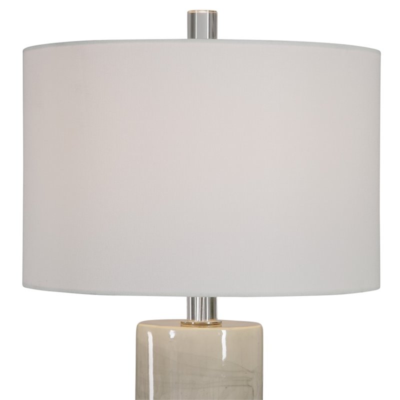 Bowery Hill Ceramic Beige Table Lamp