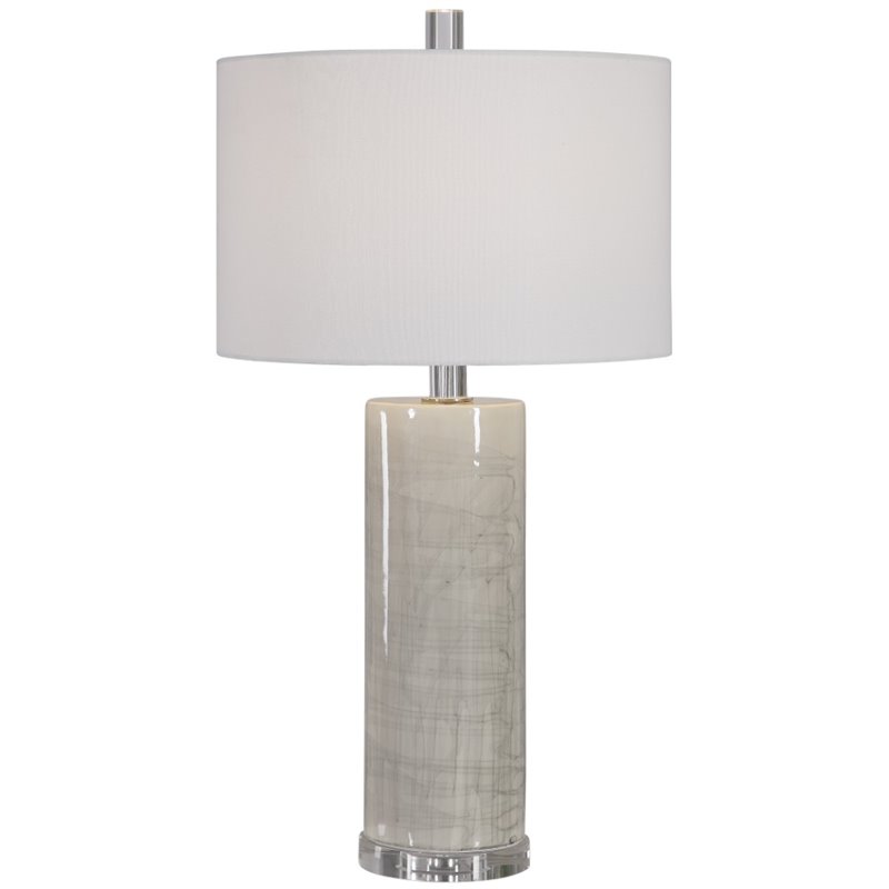 Bowery Hill Ceramic Beige Table Lamp