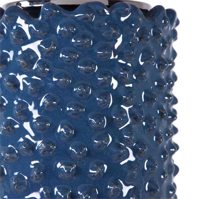 Bowery Hill Contemporary Blue Table Lamp in Deep Indigo