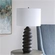Bowery Hill Contemporary Modern Table Lamp in Rustic Black