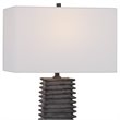Bowery Hill Contemporary Table Lamp in Metallic Charcoal