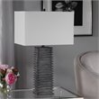 Bowery Hill Contemporary Table Lamp in Metallic Charcoal