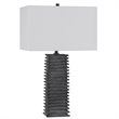 Bowery Hill Contemporary Table Lamp in Metallic Charcoal