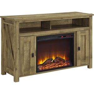 Bowery Hill Rustic 50'' Fireplace TV Stand in Heritage Light Pine