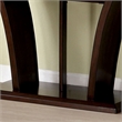 Bowery Hill Contemporary Glass Top Console Table in Dark Cherry