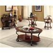Bowery Hill Traditional Wood 2-Shelf Console Table Brown Cherry