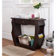 Bowery Hill Modern Wood 1-Drawer Console Table in Walnut