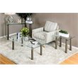 Bowery Hill Contemporary Metal Console Table in Champagne