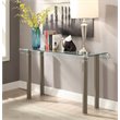 Bowery Hill Contemporary Metal Console Table in Champagne