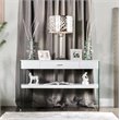 Bowery Hill Contemporary Wood Storage Console Table in White