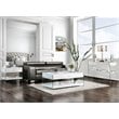 Bowery Hill Contemporary Wood Storage Console Table in White