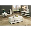 Bowery Hill Contemporary Wood Storage Console Table in White