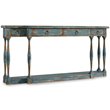 Bowery Hill Wood Azure Blue Console Table Rectangular 72