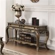 Bowery Hill Contemporary 2 Drawer Console Table in Vintage Oak