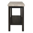 Bowery Hill Modern Marble Top Console Table in Espresso