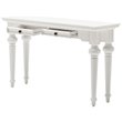 Bowery Hill Mid-Century 2 Drawer Console Table in Pure White
