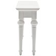 Bowery Hill Mid-Century 2 Drawer Console Table in Pure White