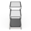 Bowery Hill Transitional Glass 1-Shelf Sofa Table in Chrome