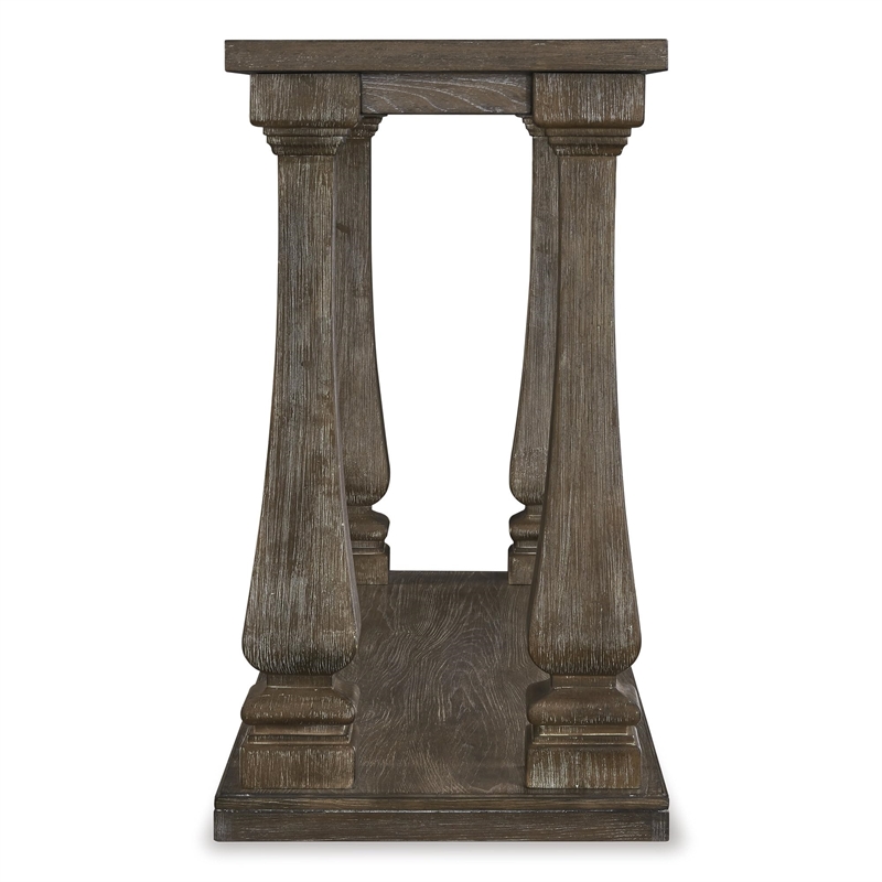 Bowery Hill Modern Solid Wood Console Table in Gray