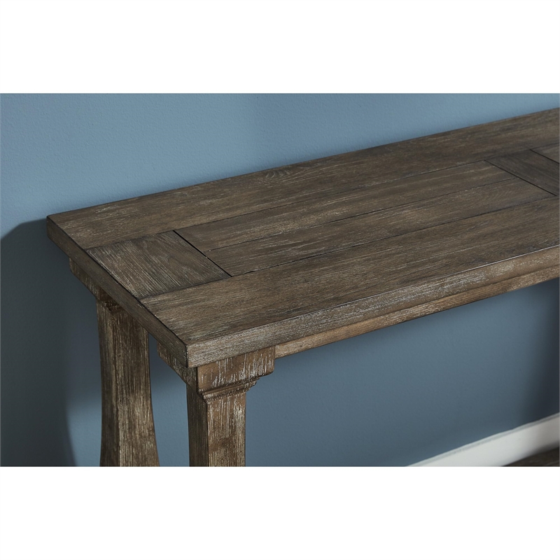 Bowery Hill Modern Solid Wood Console Table in Gray