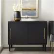 Bowery Hill Mid-Century Wood Media Console Table in Matte Black