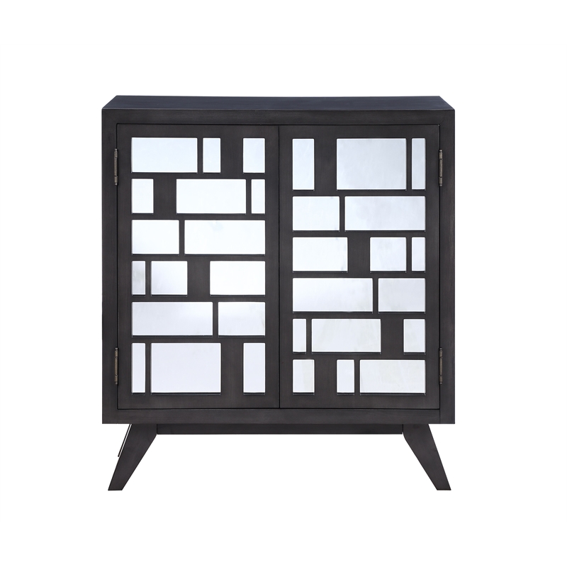 Bowery Hill Transitional Wood Console Table in Dark Gray